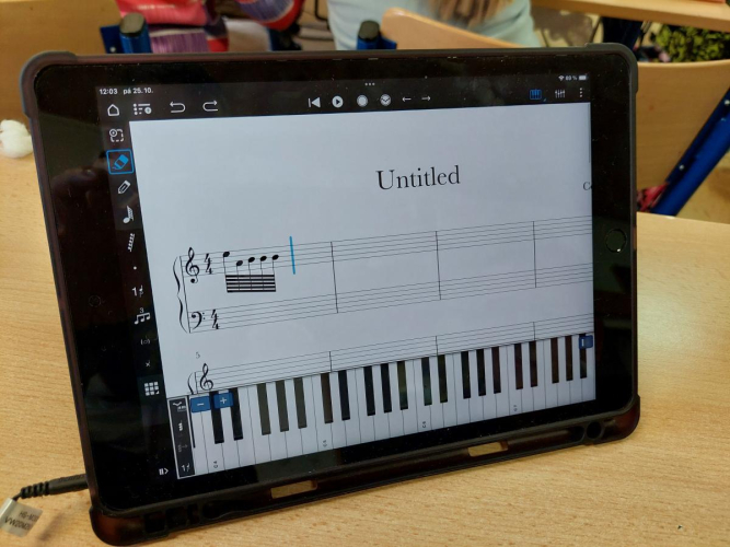 Hudební výchova s iPady